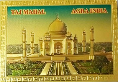 TANISHKA CREATIONS Magnet Tajmahal Fridge Magnet Pack of 1(Gold)