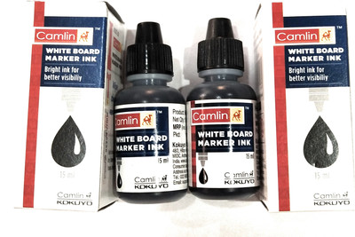 Camlin white board 15 ml black pack of 10 Marker Refill(Black)