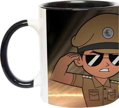 ARTBUG Little Singham -2250-BLK Ceramic Coffee Mug(350 ml)