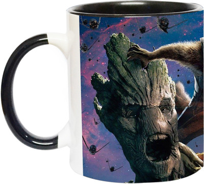 ARTBUG Groot Superhero -2686-BLK Ceramic Coffee Mug(350 ml)