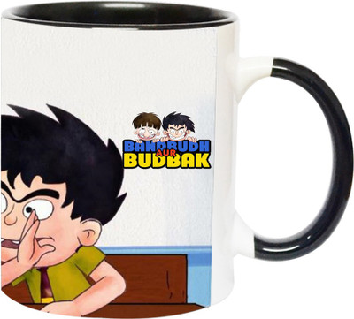 ARTBUG Bandbudh And Budbak -2274-BLK Ceramic Coffee Mug(350 ml)