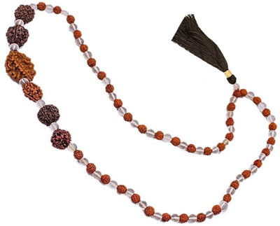 GGE NATURAL ITEM Wooden 2 3 4 5 6 7 Mukhi Rudraksh Rudraksha Crystal Japa Mala Necklace Wood Necklace