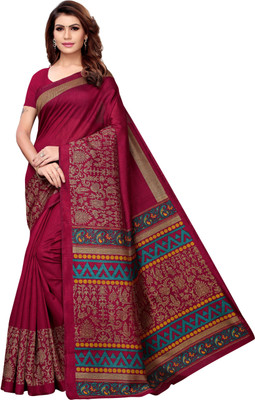 Flowral Printed Daily Wear Art Silk Saree(Multicolor) Flowral Printed Daily Wear Art Silk Saree(Multicolor)