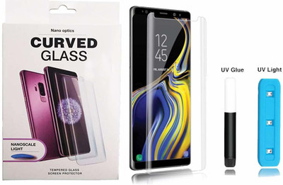 Midkart Tempered Glass Guard for Samsung Galaxy Note 9 Full 3D Curved Edge Shield Liquid Dispersion Tech with UV Light Kit Screen Protector(Pack of 1)