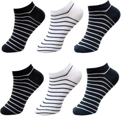 jannat fashion Men & Women Striped Low Cut(Pack of 6)