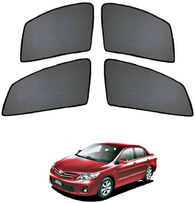 AuTO ADDiCT Side Window Sun Shade For Toyota Corolla Altis(Black)