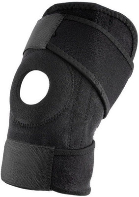 GymWar Adjustable knee support open Patella (Free size) 1 Peace Knee Support(Black)