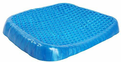 PRATYANG ®Soft Gel Mat for Office Chair, Back Support Back / Lumbar Support(Blue)