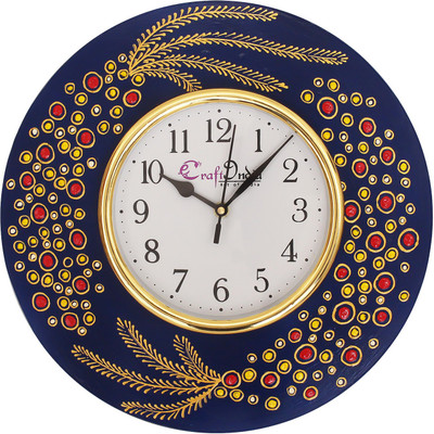 eCraftIndia Analog 30.5 cm X 30.5 cm Wall Clock(Multicolor, With Glass, Standard)