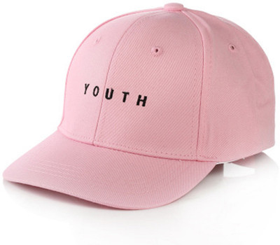 Friendskart Solid Cotton Cap Pink Cap Cap