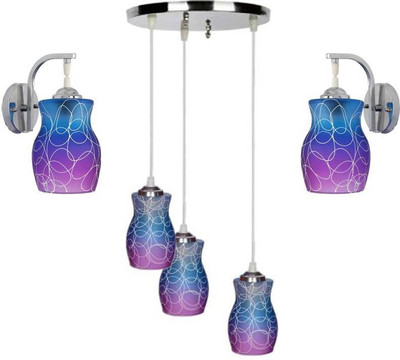 PR Prashant Chandelier Ceiling Lamp(Blue)