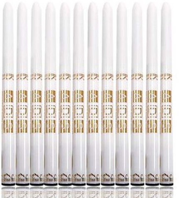 ads Waterproof Eyeliner 12pcs with body Black Eyeliner 18+ 2.9 g(White)