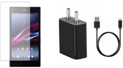 MudShi Screen Protector Accessory Combo for Xolo Cube 5(Black, Transparent)