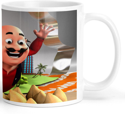 ARTBUG Motu Patlu 2064 Ceramic Coffee Mug(350 ml)