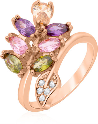 Sukkhi Exclusive Alloy Crystal Gold Plated Ring
