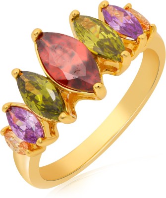 Sukkhi Exquisite Alloy Crystal Gold Plated Ring