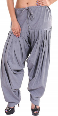 SriSaras Cotton Linen Blend Solid Salwar