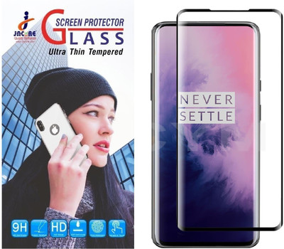 Jacure Edge To Edge Tempered Glass for Oneplus 7 Pro Bubble Free Scratch Proof Anti Glare Tempered Glass For Oneplus 7 Pro(Pack of 1)