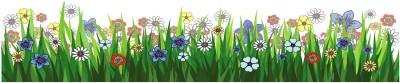 Stickers Mart 116 cm Flower Grass Removable Sticker(Pack of 1)