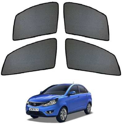 AuTO ADDiCT Side Window Sun Shade For Tata Zest(Black)