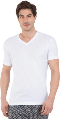 JOCKEY Solid Men V Neck T-Shirt