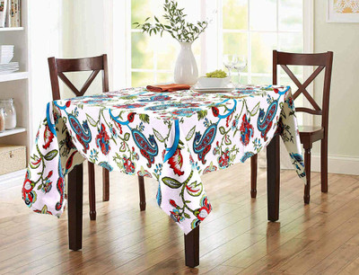 Miyanbazaz textiles Cotton 4 Seater Floral, Printed Table Cover(Multicolor)