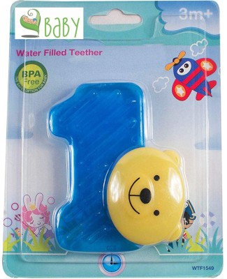 VBaby BPA Free Tooth Gel Silicone Shape Rattle Baby Toy Soothers Food Nibbler Teether(Blue)