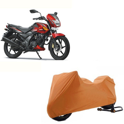 COVER WORLD Waterproof Two Wheeler Cover for TVS(Flame SR125, Brown)