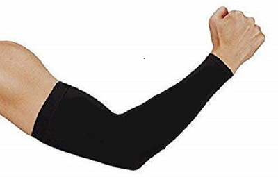 FOXSTON Cotton Arm Sleeve For Men & Women(Free, Black)