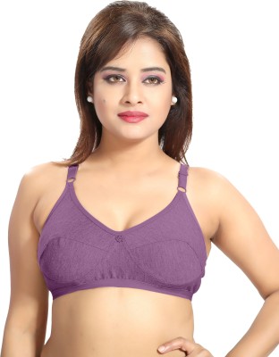 Fabme Women Full Coverage Non Padded Bra(Purple)