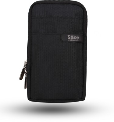 Saco Pouch for Multipurpose Holster belt Loop and Shoulder Straps Carry for Mobile, Earphone, Money and Cards(Black, Cases with Holder, Pack of: 1)