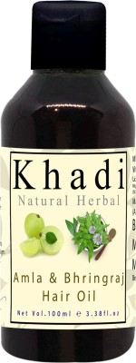 khadi natural herbal Bhringraj & Amla Hair Oil 100ml Hair Oil(100 ml)