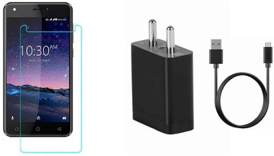 MudShi Screen Protector Accessory Combo for Karbonn K9 Smart 4G(Black, Transparent)