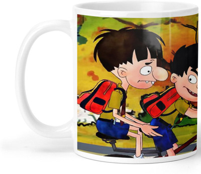 ARTBUG Bandbudh And Budbak -2213 Ceramic Coffee Mug(350 ml)