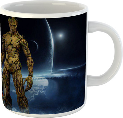 ARTBUG Groot Superhero -2703-W Ceramic Coffee Mug(350 ml)