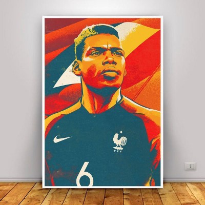 Pogba Digital Print Rolled Paper Poster Paper Print(18 inch X 12 inch)