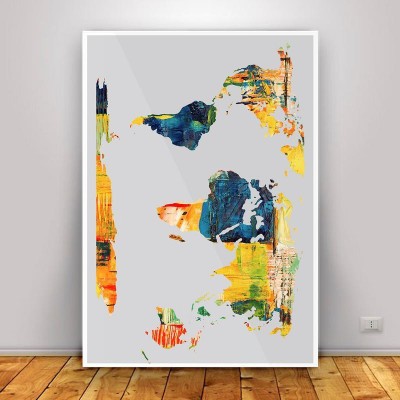 World Map Digital Print Rolled Paper Poster Paper Print(18 inch X 12 inch)