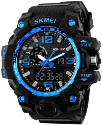 SKMEI 1155_Yellow Black Dial Sporty Look Analog-Digital Watch  - For Men