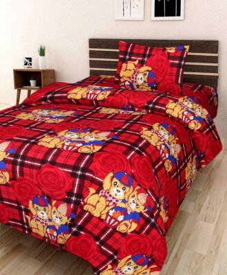 Home Readiness 180 TC Polycotton Single Printed Flat Bedsheet(Pack of 1, Multicolor)