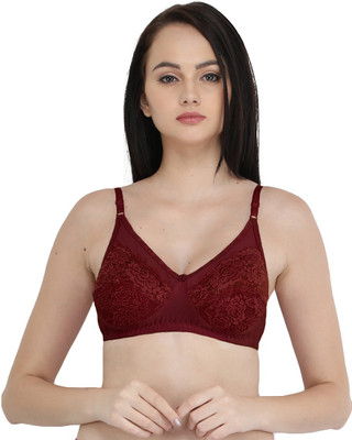 FEMULA Women T-Shirt Lightly Padded Bra(Maroon)