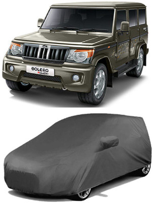 SHT Car Cover For Mahindra Bolero (With Mirror Pockets)(Grey)