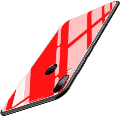 ELEF Back Cover for Vivo Y95 Luxurious Toughened Glass Cover | TPU Bumper(Red, Shock Proof, Pack of: 1)