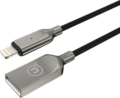 usams Lightning Cable 2 A 1 m US-SJ170 Smart Power-off Cable 1.2m U-Sun Series(Compatible with iPhone, iPad, Black, One Cable)