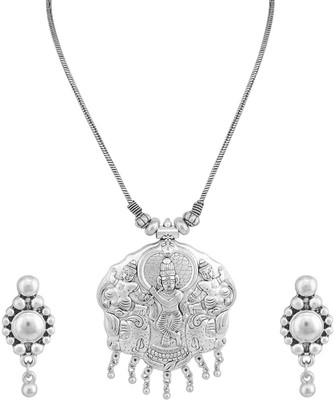 Sukkhi Alloy Rhodium Silver Jewellery Set(Pack of 1)