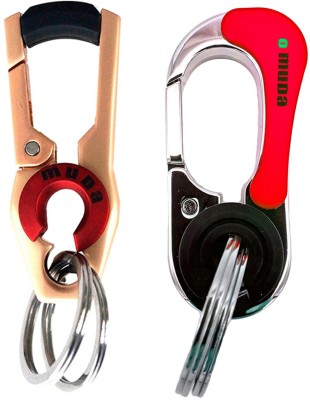 Omuda 3748+3754 Hook-Locking Keyrings Combo of Premium Quality Key Chain