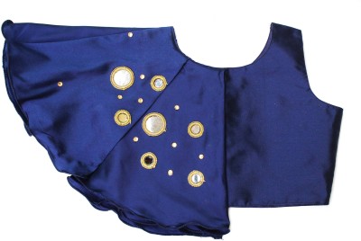 MVD Fashion Girls Party Cotton Silk Fashion Sleeve Top(Dark Blue, Pack of 1)