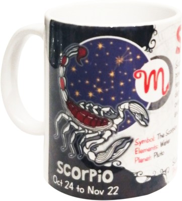 Northland Exclusive Scorpio Zodiac Sign Round with Glossy finish Ceramic Coffee Mug(350 ml)