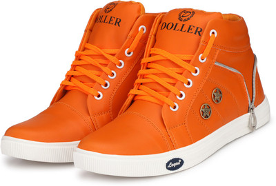 Orange high top sneakers outlet