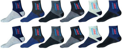 RAJAVI Men Solid Ankle Length(Pack of 6)