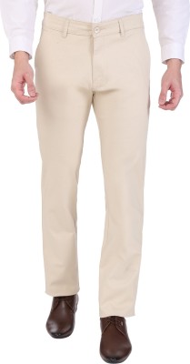 Ruan Regular Fit Men Cream Trousers